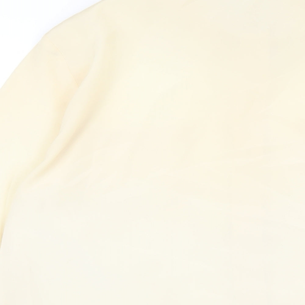 Artigiano Womens Beige Polyester Basic Button-Up Size 10 Collared