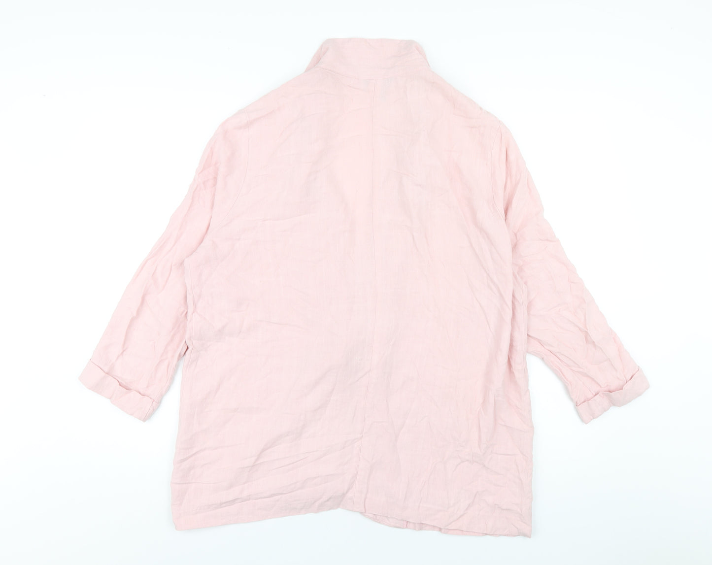 New Look Womens Pink Jacket Blazer Size 18 Button