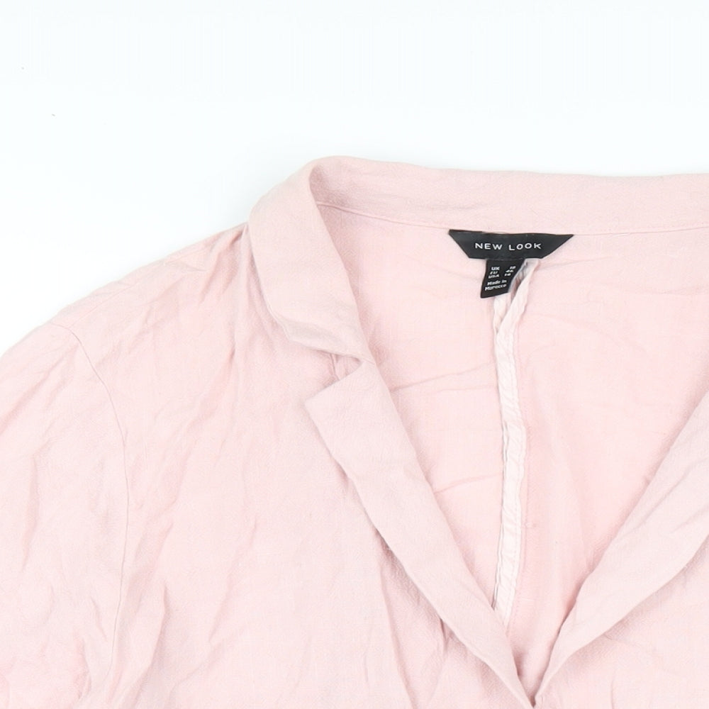 New Look Womens Pink Jacket Blazer Size 18 Button