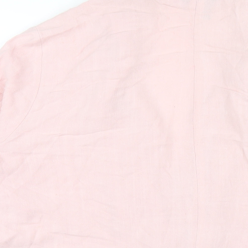 New Look Womens Pink Jacket Blazer Size 18 Button