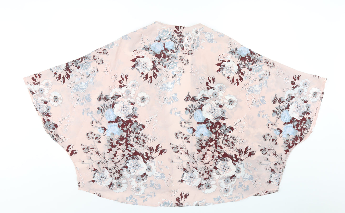 NEXT Womens Pink Floral Polyester Kimono T-Shirt Size 14 V-Neck