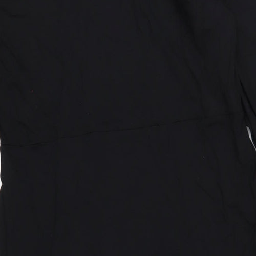 Marks and Spencer Womens Black Viscose A-Line Size 14 V-Neck Pullover