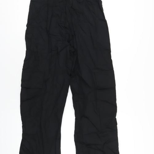 Zara Womens Black Cotton Jumpsuit One-Piece Size XS L32 in Zip