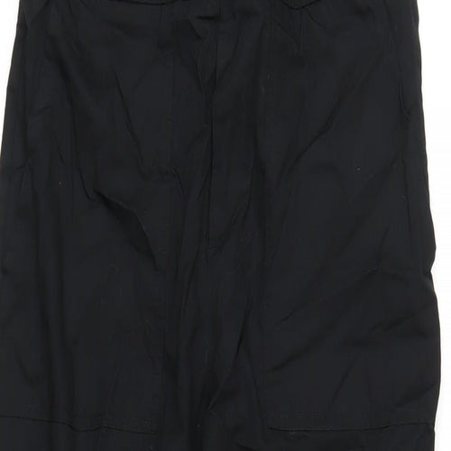 Zara Womens Black Cotton Jumpsuit One-Piece Size XS L32 in Zip