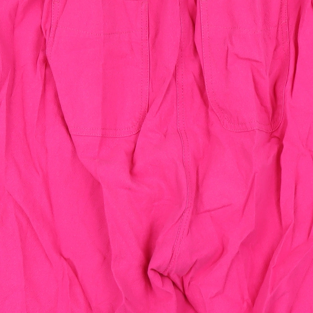 Yours Womens Pink Cotton Capri Trousers Size 20 L21 in Regular