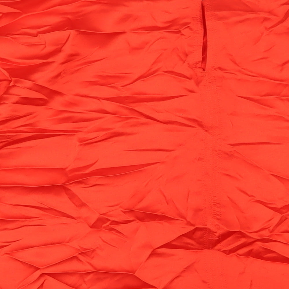 Marks and Spencer Womens Red Polyester Basic Blouse Size 20 Round Neck