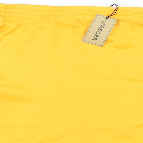 Jaeger Womens Orange Polyester Basic T-Shirt Size 14 Off the Shoulder