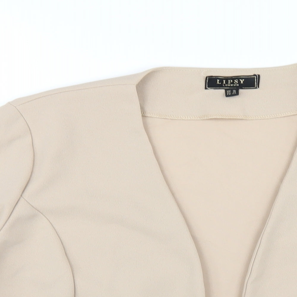 Lipsy Womens Beige Jacket Size 16