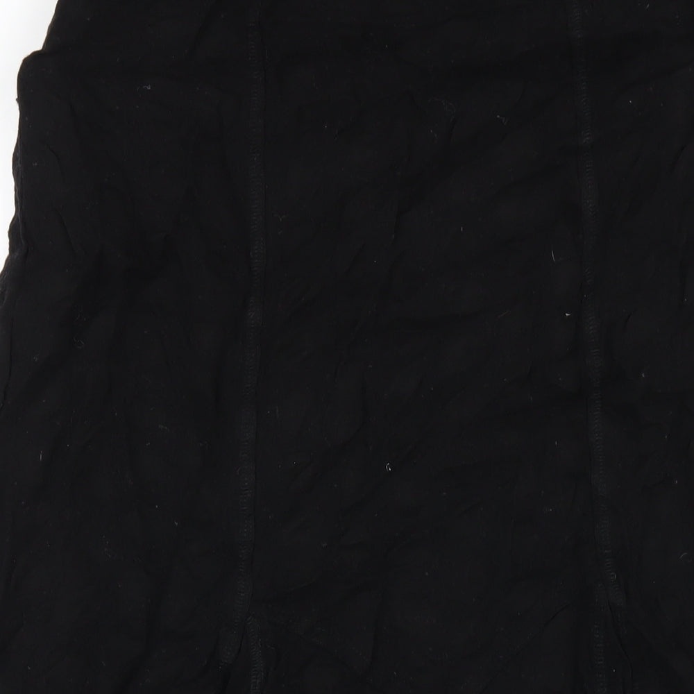 Per Una Womens Black Wool A-Line Skirt Size 14 Zip