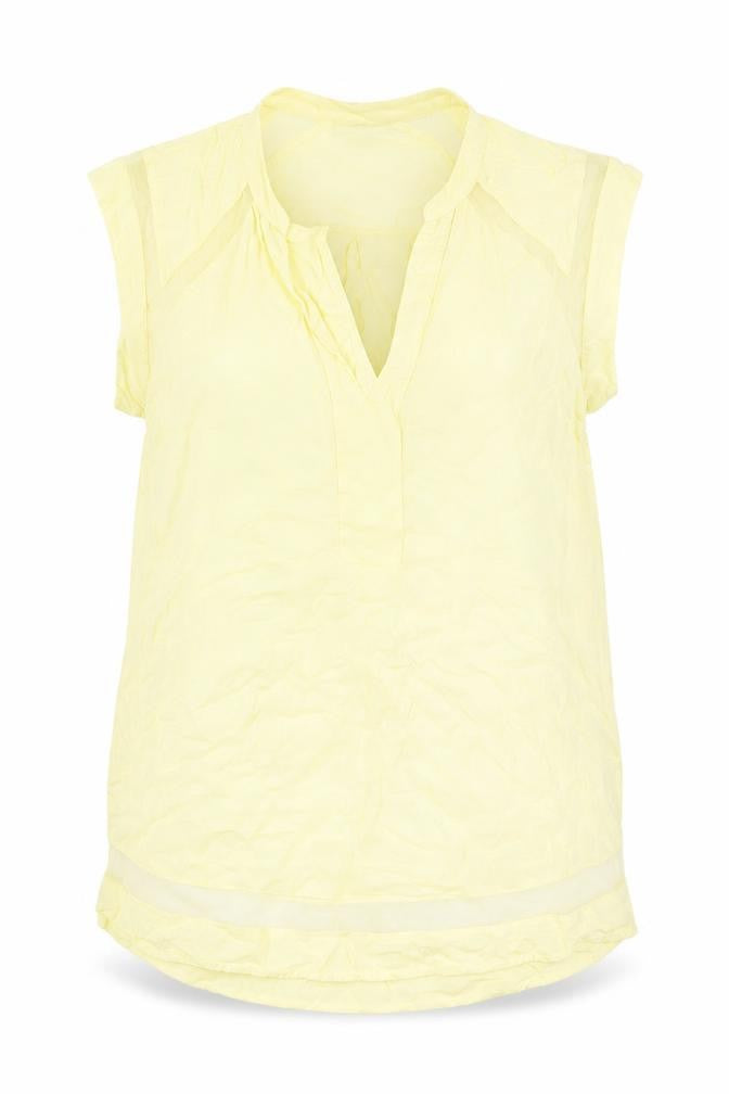 Warehouse Womens Yellow Viscose Basic Tank Size 10 V-Neck