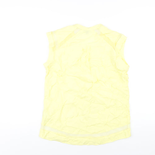Warehouse Womens Yellow Viscose Basic Tank Size 10 V-Neck