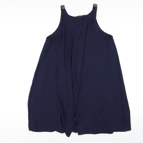 NEXT Womens Blue Viscose A-Line Size 12 Round Neck Pullover