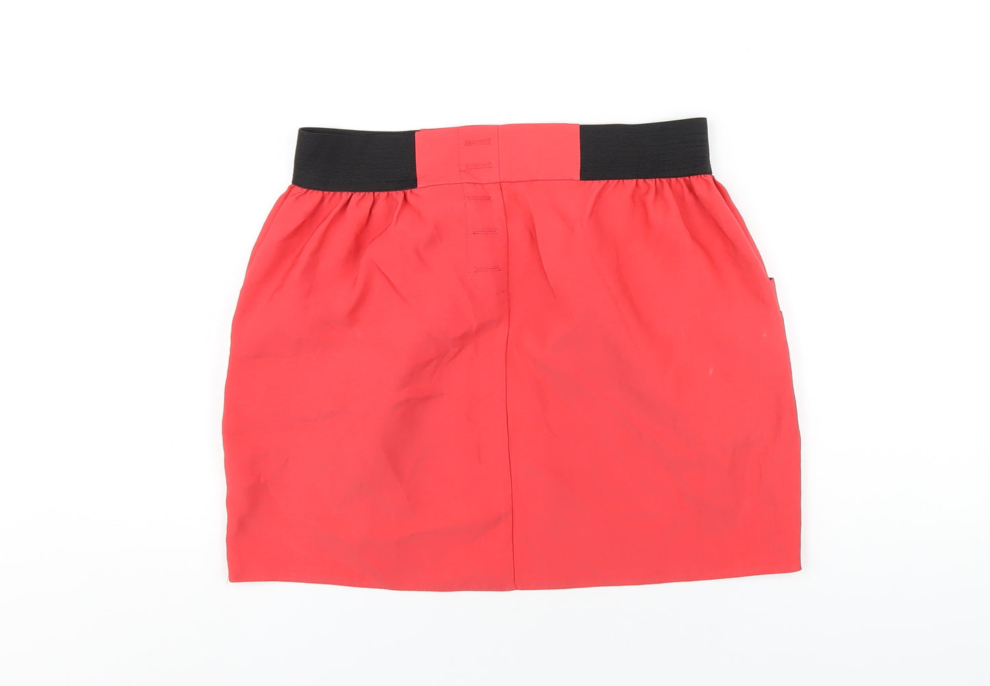 River Island Womens Red Polyester A-Line Skirt Size 10