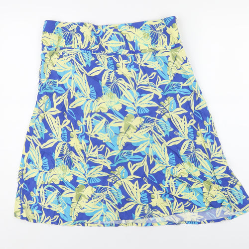 Maine Womens Multicoloured Geometric Cotton A-Line Skirt Size 14 Zip