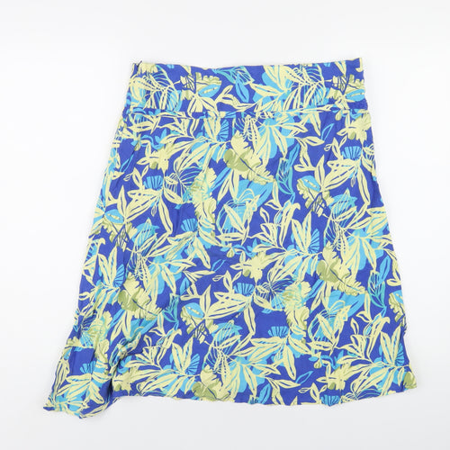 Maine Womens Multicoloured Geometric Cotton A-Line Skirt Size 14 Zip