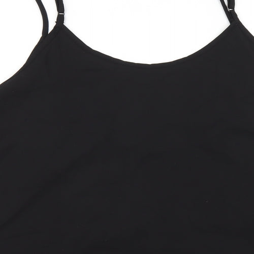 Capsule Womens Black Polyester Camisole T-Shirt Size 16 Round Neck