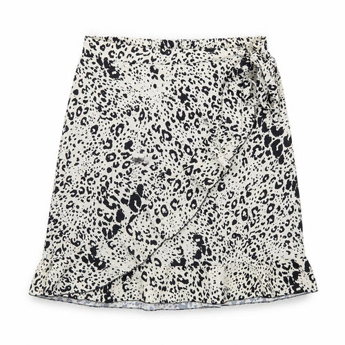 Nasty Gal Womens Ivory Geometric Polyester A-Line Skirt Size 30 in
