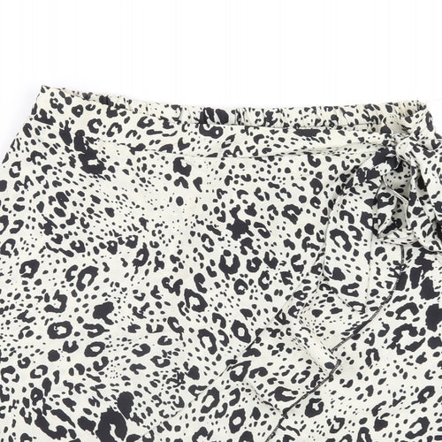 Nasty Gal Womens Ivory Geometric Polyester A-Line Skirt Size 30 in