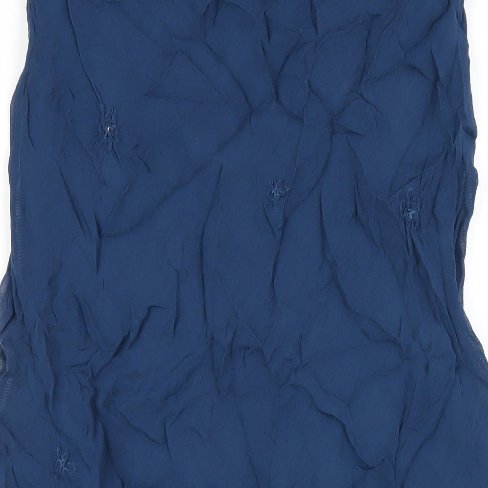 Adini Womens Blue Viscose A-Line Skirt Size S