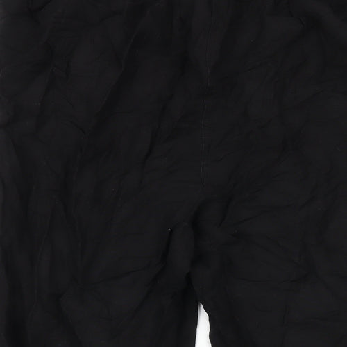 Capsule Womens Black Viscose Trousers Size 20 L23 in Regular Drawstring