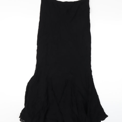 Wallis Womens Black Polyester A-Line Skirt Size 12
