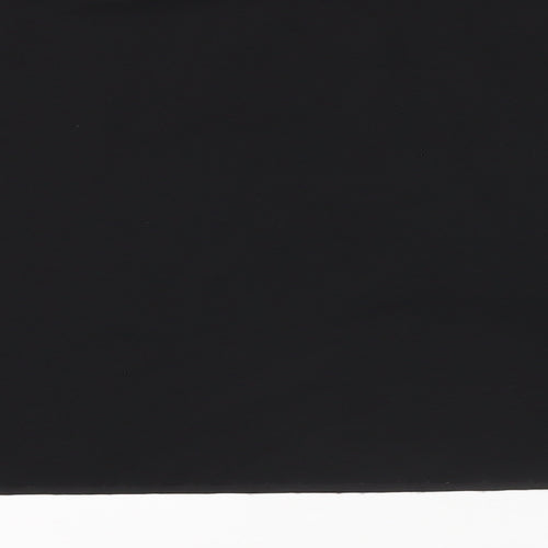 Missguided Womens Black Polyester Cropped T-Shirt Size 10 Mock Neck