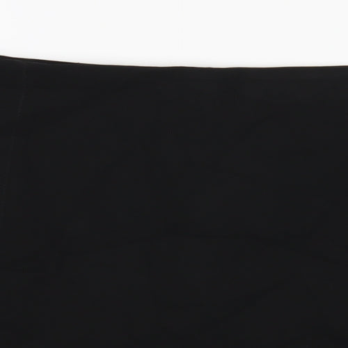 Marks and Spencer Womens Black Polyester Mini Skirt Size 22 Zip