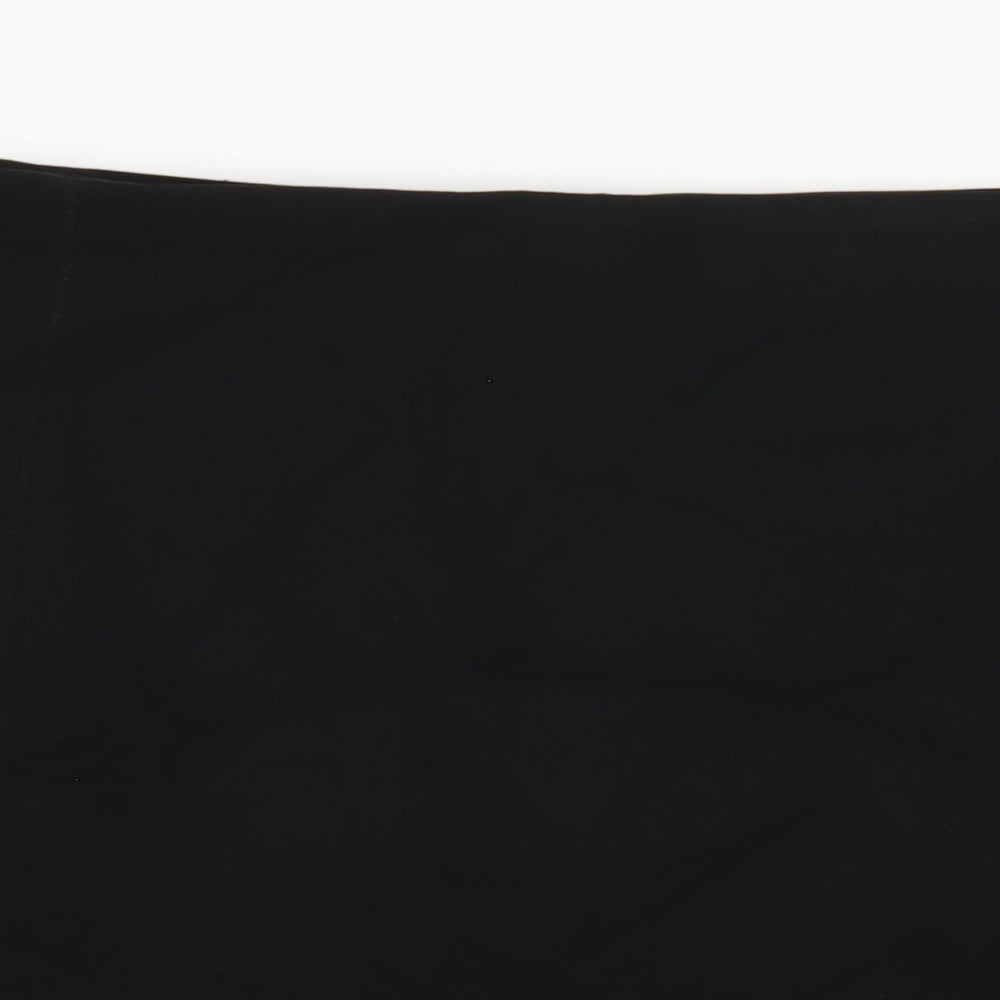 Marks and Spencer Womens Black Polyester Mini Skirt Size 22 Zip