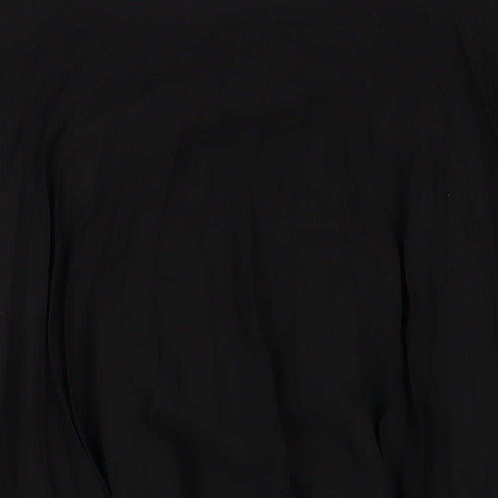 ASOS Womens Black Polyester Pleated Skirt Size 18 Zip