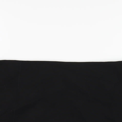 Marks and Spencer Womens Black Polyester Mini Skirt Size 22 Zip