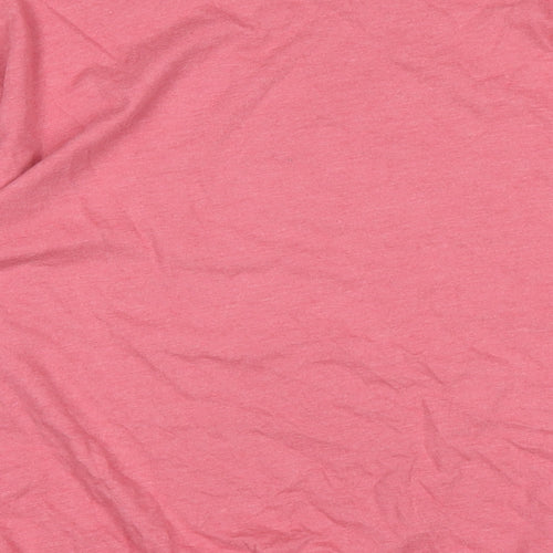 Marks and Spencer Womens Pink Solid Cotton Top Pyjama Top Size 10