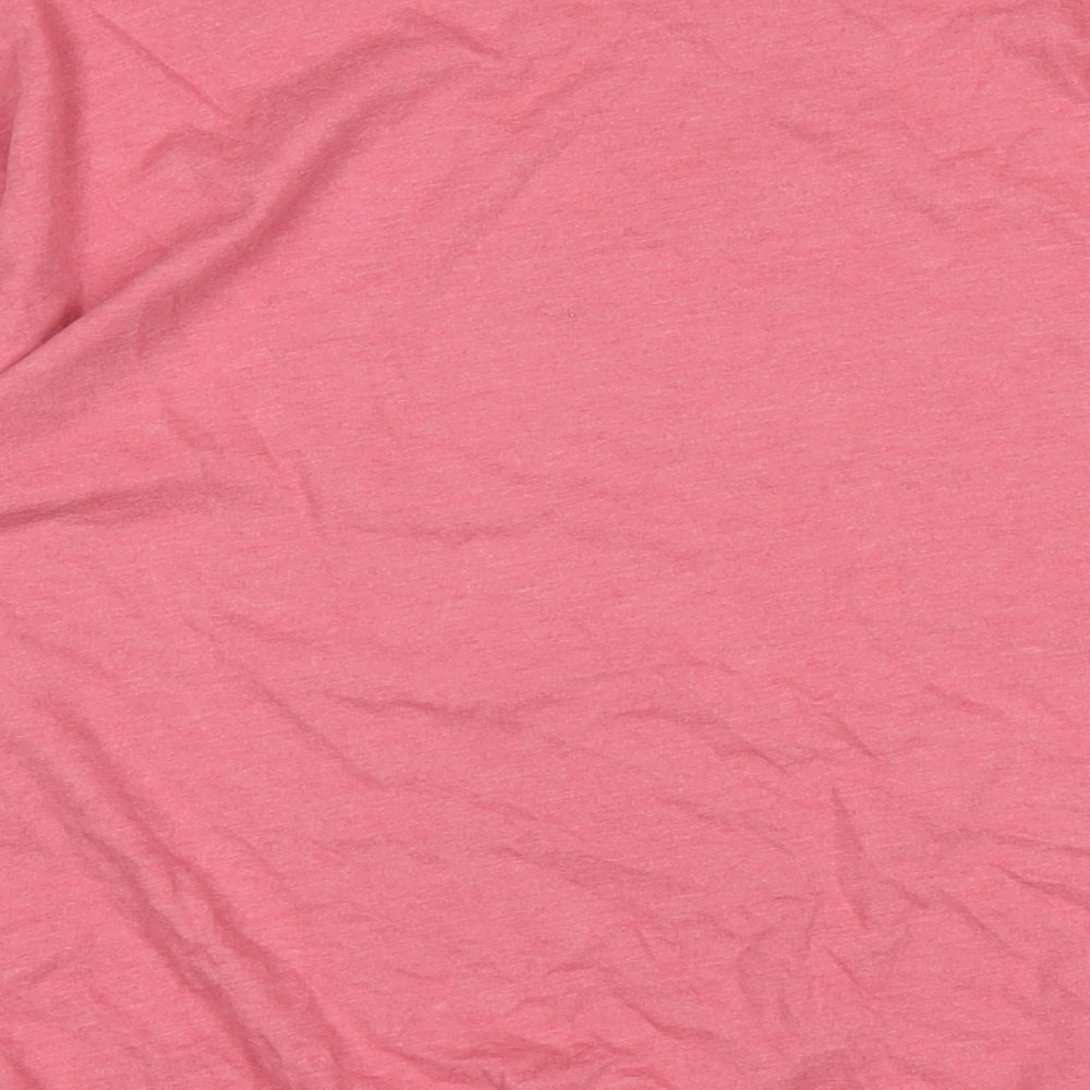 Marks and Spencer Womens Pink Solid Cotton Top Pyjama Top Size 10