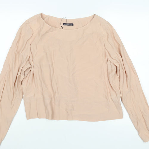 Marks and Spencer Womens Pink Viscose Basic Blouse Size 16 Round Neck