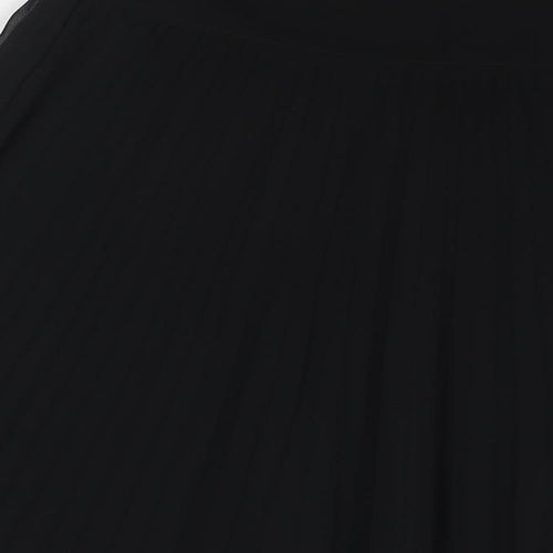 Planet Womens Black Polyester Pleated Skirt Size 8 Zip
