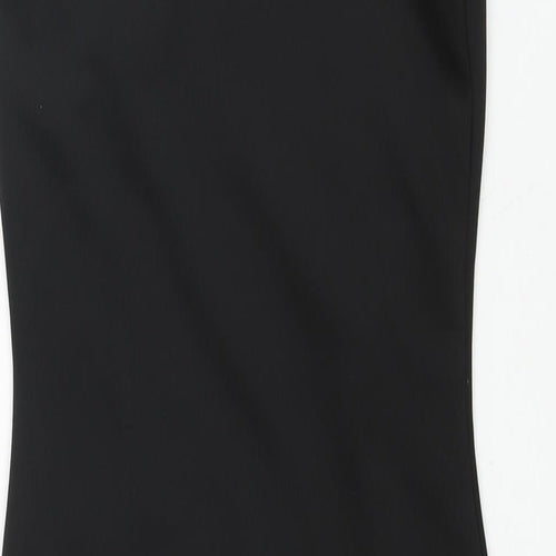 Awear Womens Black Polyester Bodycon Size 10 Round Neck Pullover - Geometric Print