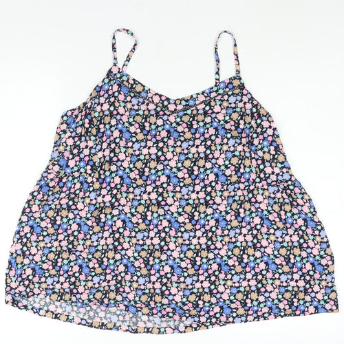 Marks and Spencer Womens Multicoloured Floral Viscose Camisole Blouse Size 20 V-Neck