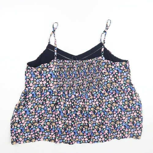 Marks and Spencer Womens Multicoloured Floral Viscose Camisole Blouse Size 20 V-Neck