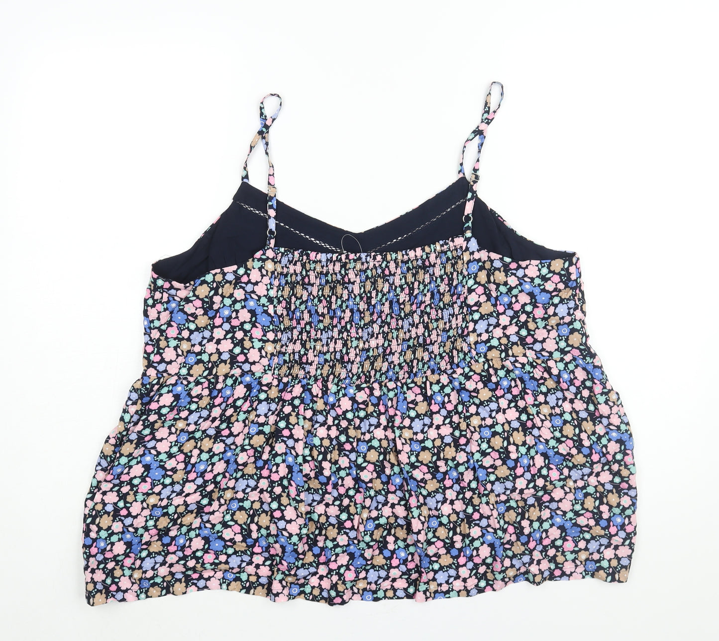 Marks and Spencer Womens Multicoloured Floral Viscose Camisole Blouse Size 20 V-Neck