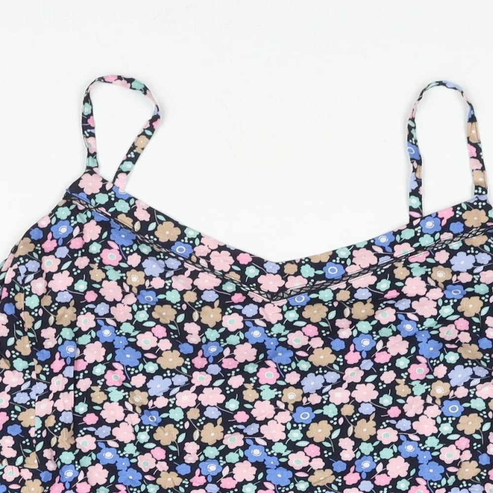 Marks and Spencer Womens Multicoloured Floral Viscose Camisole Blouse Size 20 V-Neck
