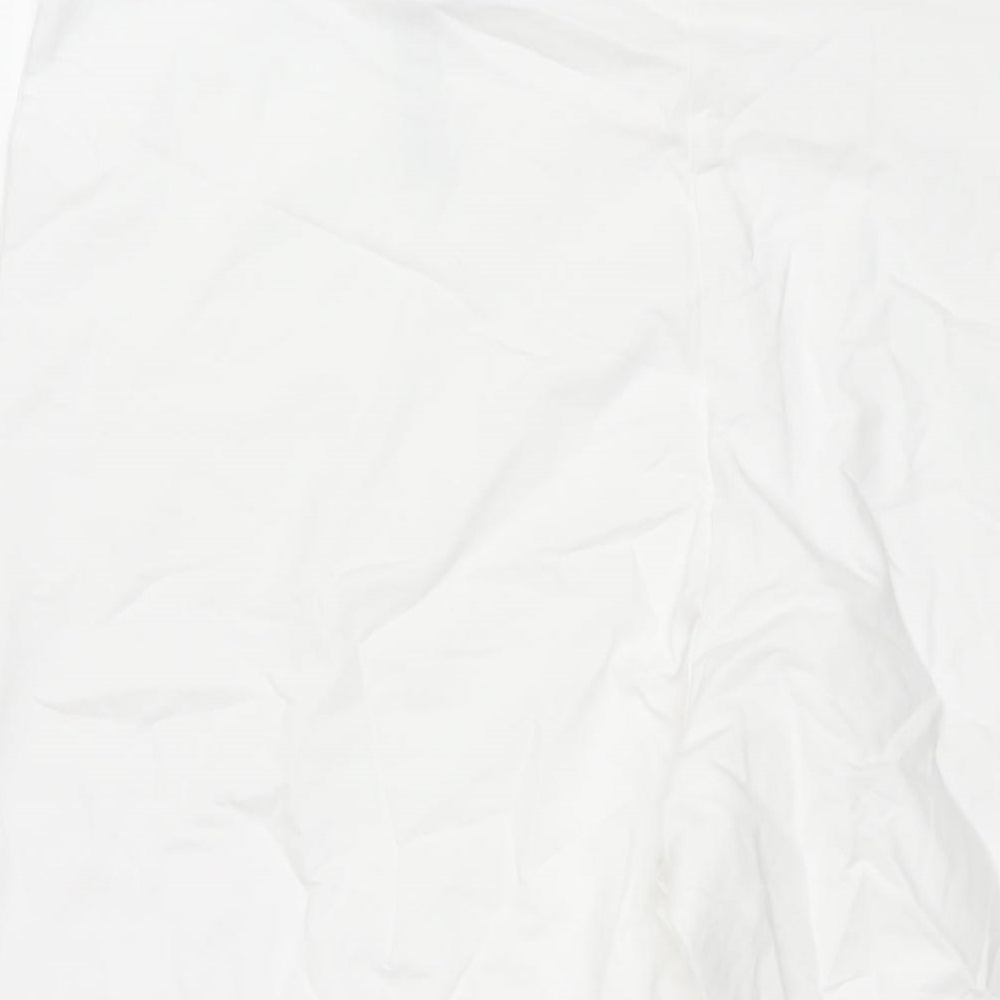 Marks and Spencer Womens White Cotton Capri Trousers Size 22 L22 in Regular