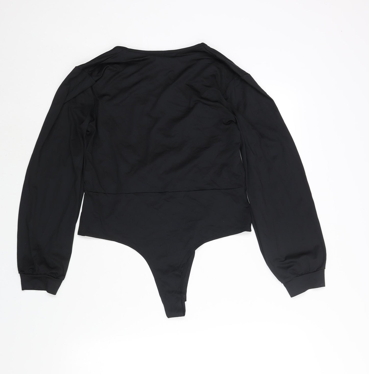 Threadbare Womens Black Polyamide Bodysuit One-Piece Size 14 Snap