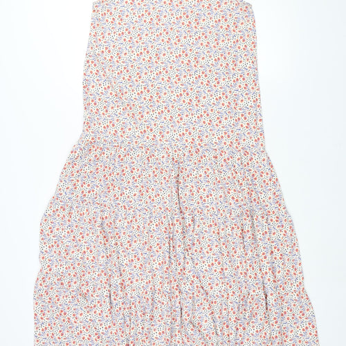 Mango Womens Multicoloured Geometric Polyester Maxi Size S Round Neck Hook & Eye - Smocked Floral Print