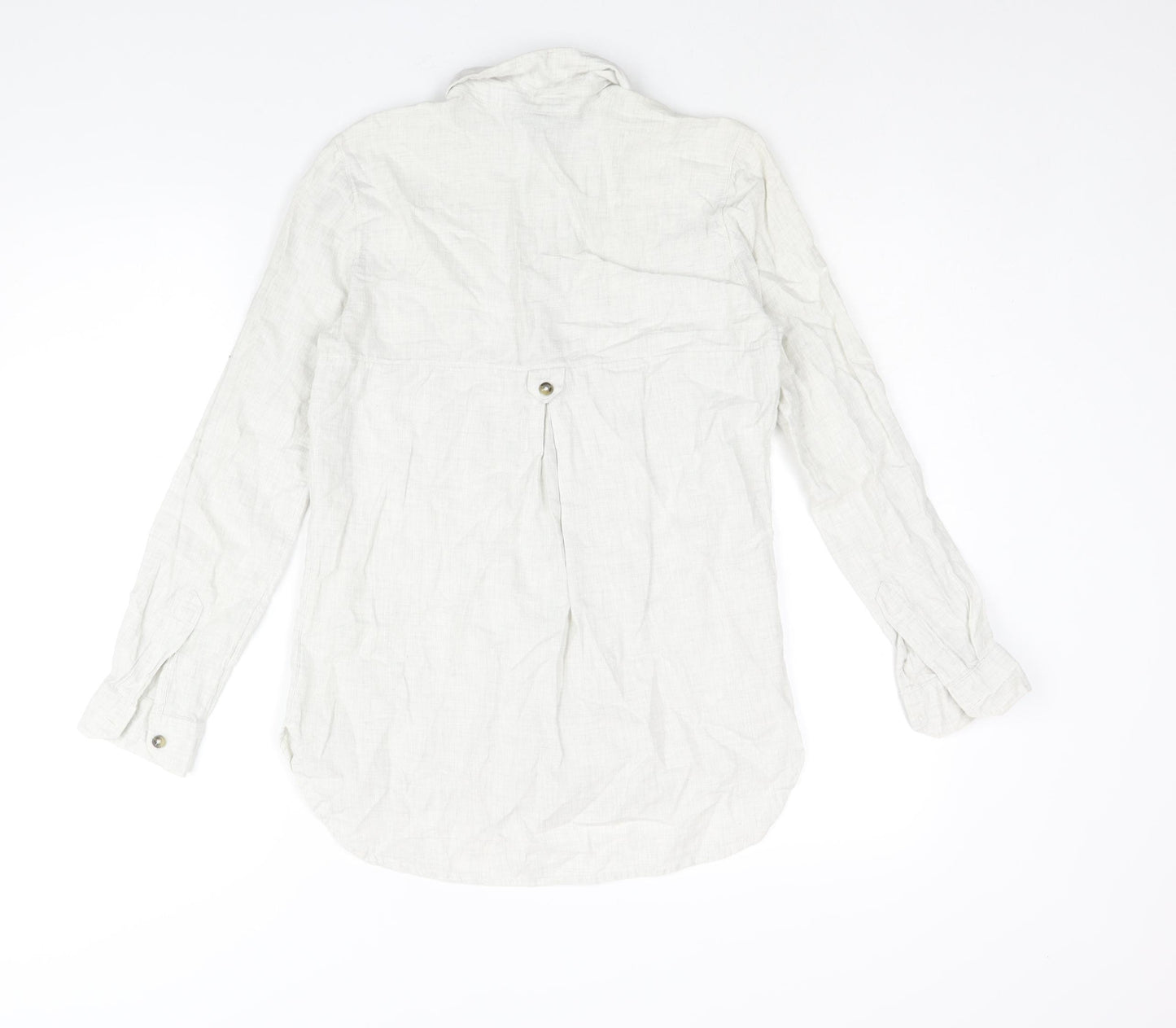 Warehouse Womens Green Polyester Basic Button-Up Size 8 Collared