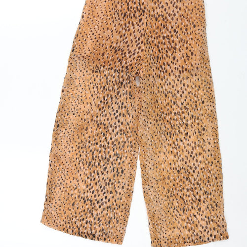 River Island Girls Orange Geometric Polyester Cropped Trousers Size 7-8 Years Regular Pullover - Bow Semi Sheer Undershorts