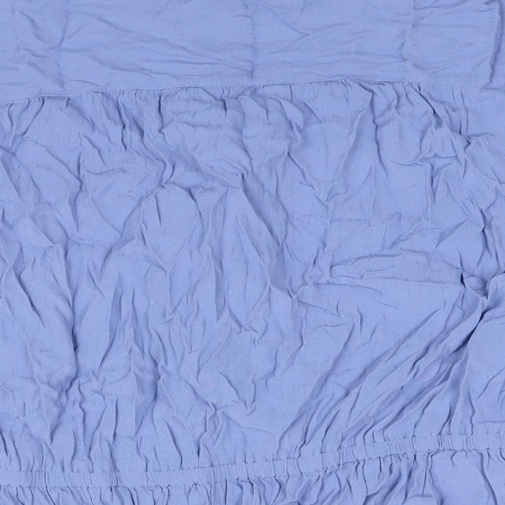 Marks and Spencer Womens Blue Viscose Basic Blouse Size 22 V-Neck - Peplum