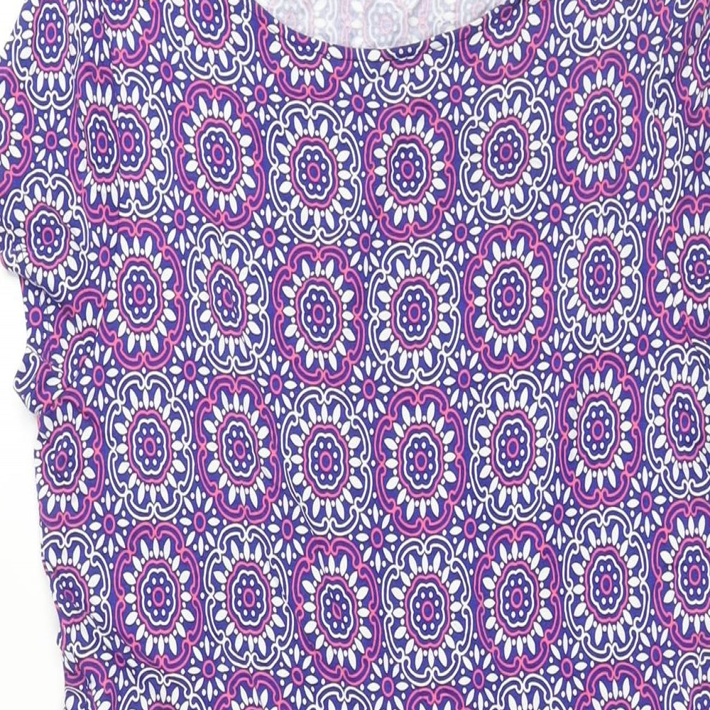 Boden Womens Multicoloured Geometric Viscose Shift Size 14 Round Neck Pullover