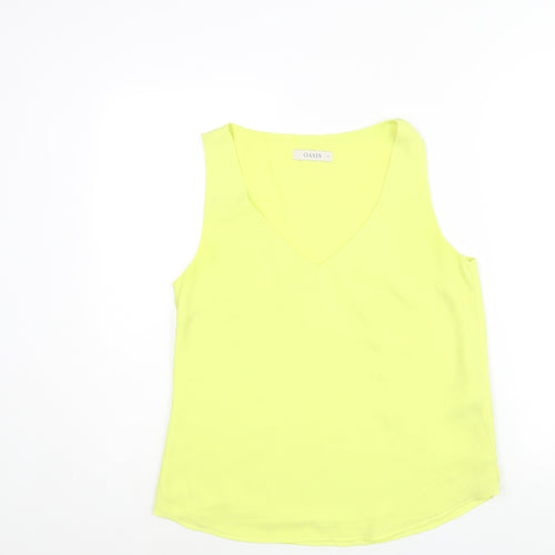Oasis Womens Yellow Polyester Camisole Blouse Size 12 V-Neck