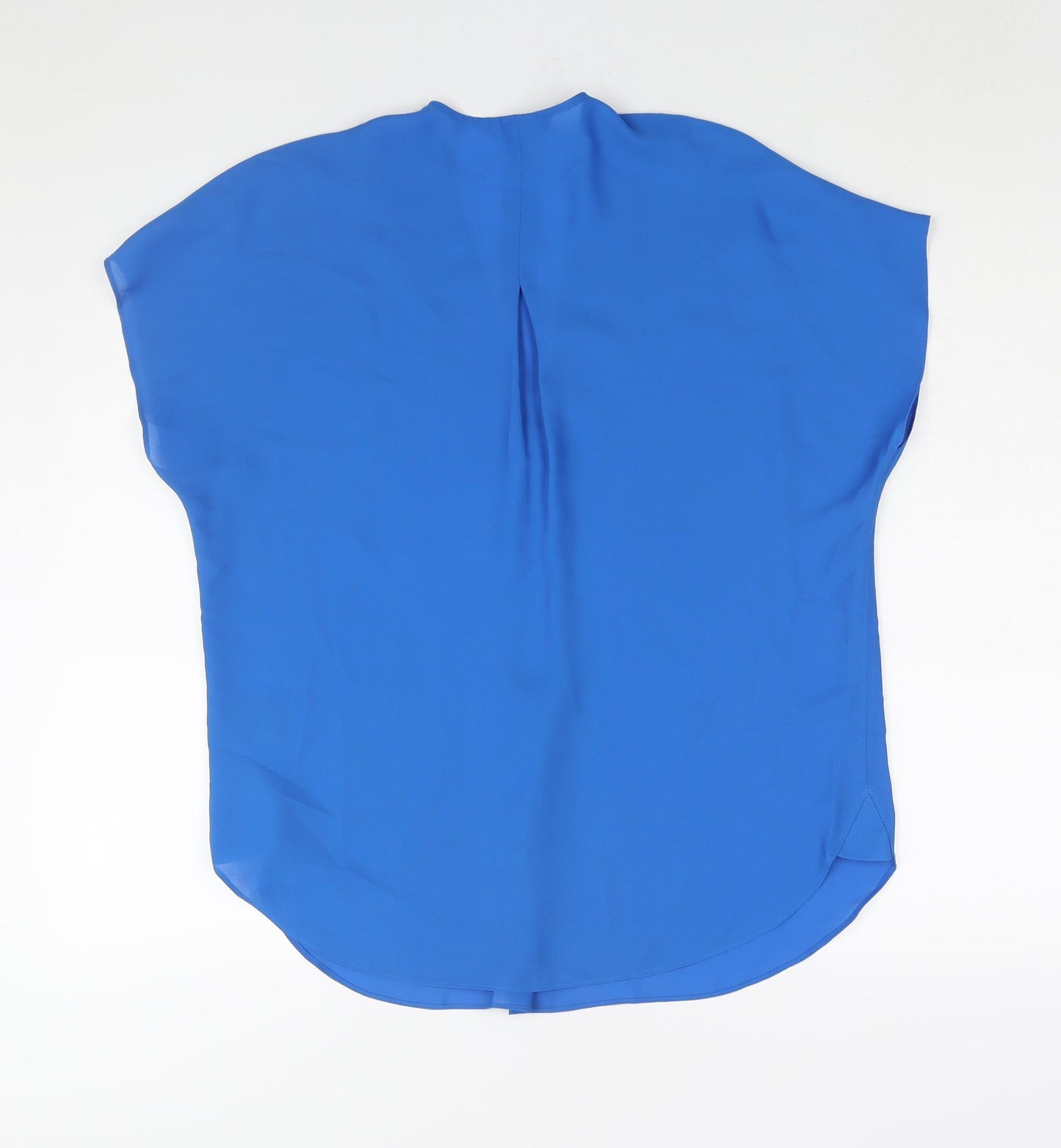 NEXT Womens Blue Polyester Basic Blouse Size 12 V-Neck