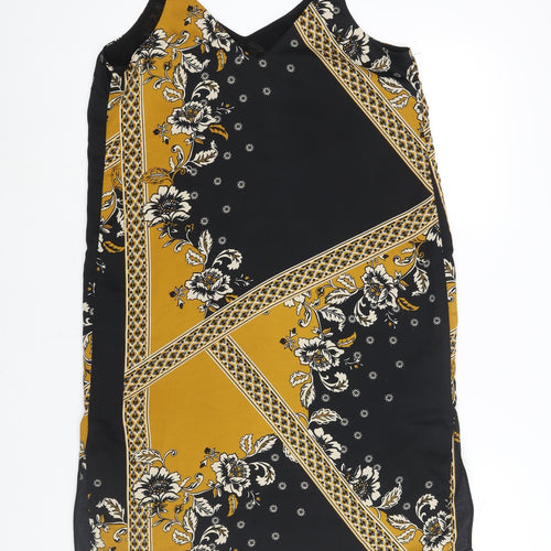 River Island Womens Multicoloured Geometric Polyester Shift Size 12 V-Neck Pullover