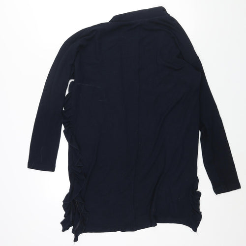 NEXT Womens Blue V-Neck Polyester Cardigan Jumper Size M - Frill